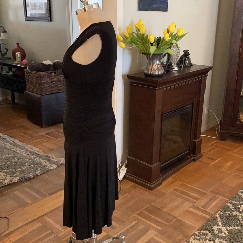 NWOT BCBGMaxAzria stretchy sleeveless evening dress with beautiful ruching. - Picture 7 of 16